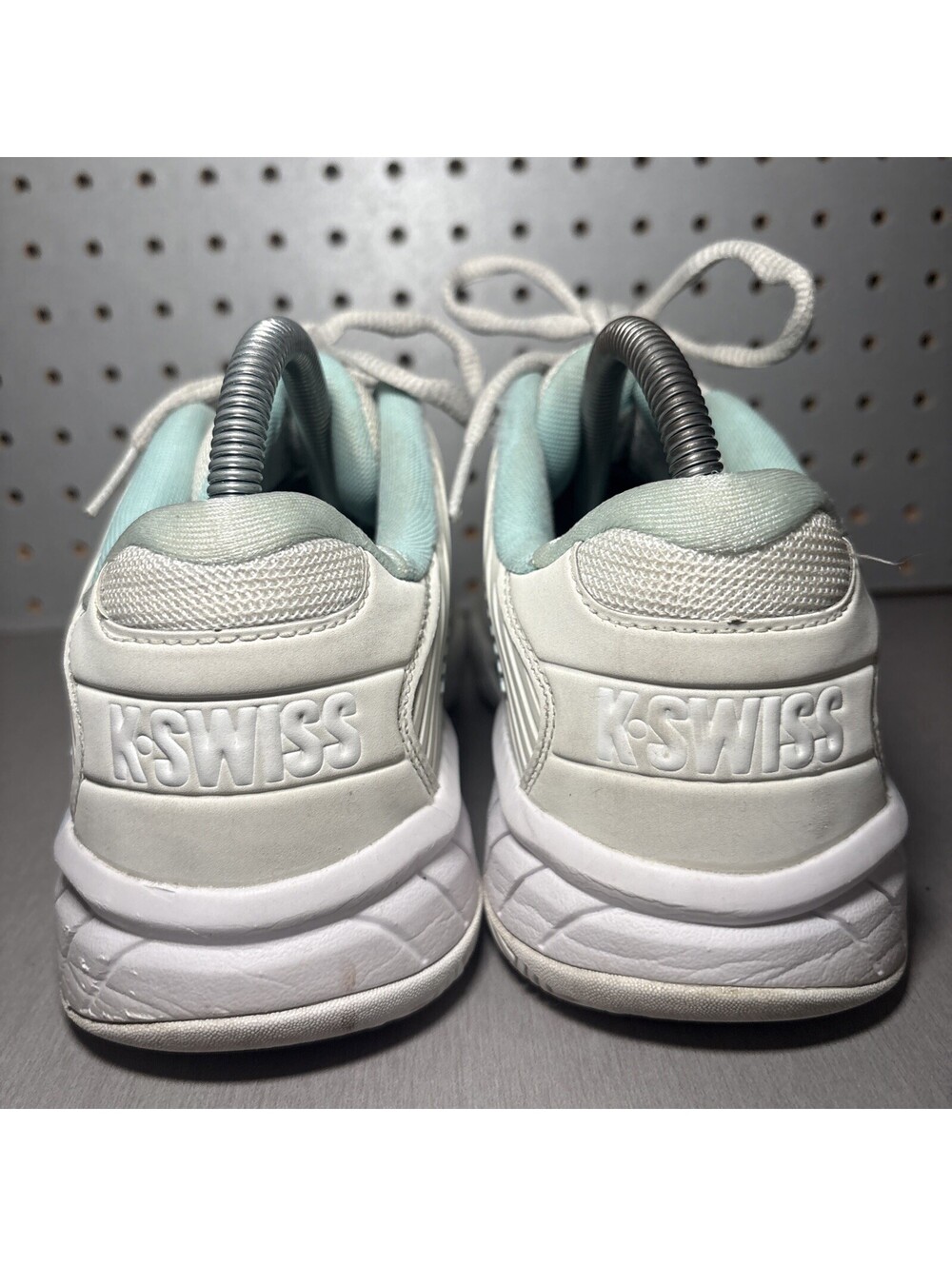 K-Swiss Hypercourt Express 2 Tennis Pickleball Shoes Womens Sz 9.5 White Blue - Picture 3 of 14